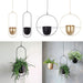 Iron Hanging Flower Decorative Swinging Flower Basket Wall Hanging Flower Pot