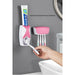 Automatic Toothpaste Dispenser Wall Mount Dust-Proof Wall Mount Toothbrush Holder Squeezer