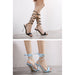 New Fashion Design Weave Women Sandals Transparent Strange High Heels Ladies Shoes