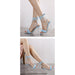 New Fashion Design Weave Women Sandals Transparent Strange High Heels Ladies Shoes