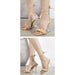 New Fashion Design Weave Women Sandals Transparent Strange High Heels Ladies Shoes