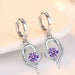 Sterling Silver Women Fashion Jewelry High Quality Crystal Zircon Earrings