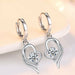 Sterling Silver Women Fashion Jewelry High Quality Crystal Zircon Earrings