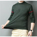 Men Sweater Clothing Knitwear Warm Pullover Striped Fashion Casual O-Neck Pullover