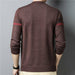 Men Sweater Clothing Knitwear Warm Pullover Striped Fashion Casual O-Neck Pullover