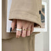 Gothic Style Three Piece Open Adjustable Rings Women Fashion jewelry