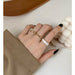 Gothic Style Three Piece Open Adjustable Rings Women Fashion jewelry