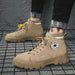 Men High Quality Leather Boots Casual Motorcycle Ankle Hombre Lace-Up Shoes