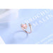 Sterling Silver Women Fashion Jewelry High-Quality Crystal Zircon Fox Ring