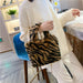 New Fashion Shoulder Bag Leopard Pattern Soft Fur Plush Handbags