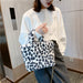 New Fashion Shoulder Bag Leopard Pattern Soft Fur Plush Handbags