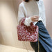 New Fashion Shoulder Bag Leopard Pattern Soft Fur Plush Handbags