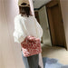 New Fashion Shoulder Bag Leopard Pattern Soft Fur Plush Handbags