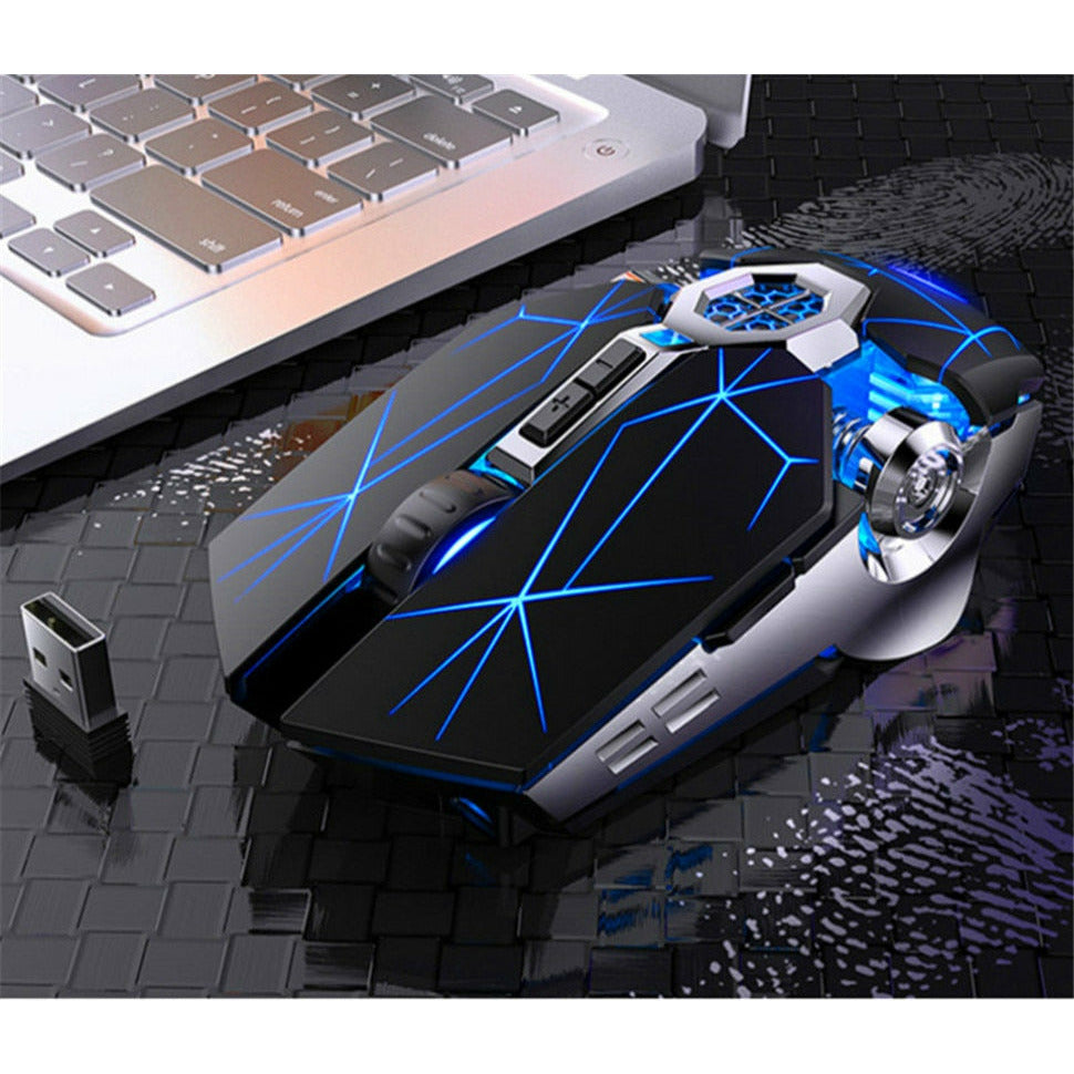 Gaming Mouse Rechargeable Silent Wireless LED Backlit Ergonomic Mouse ...