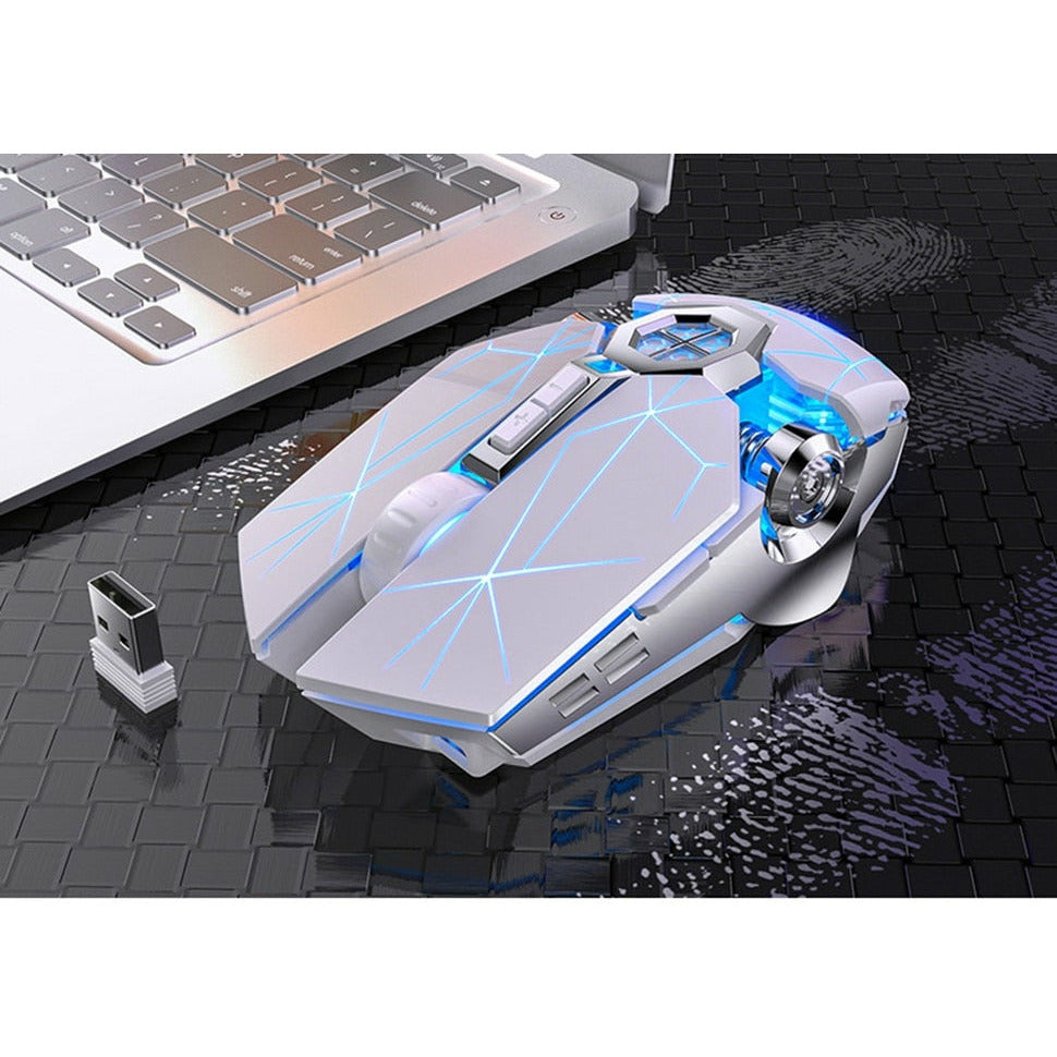 Gaming Mouse Rechargeable Silent Wireless LED Backlit Ergonomic Mouse ...