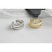 Sterling Silver Trendy Elegant Twist Circle Rings Couple Adjustable Rings Jewelry