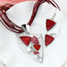 Fashion Jewelry Sets Women Leather Chain Enamel Gem Bridal Jewelry Sets