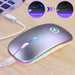 LED Backlit Rechargeable Wireless Silent Mouse USB Ergonomic Optical Gaming Mouse