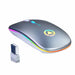 LED Backlit Rechargeable Wireless Silent Mouse USB Ergonomic Optical Gaming Mouse