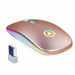 LED Backlit Rechargeable Wireless Silent Mouse USB Ergonomic Optical Gaming Mouse