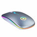 LED Backlit Rechargeable Wireless Silent Mouse USB Ergonomic Optical Gaming Mouse