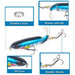 Whopper Popper 10cm/14cm Fishing Lure Artificial Bait Rotating Tail Fishing Tackle