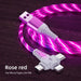 3 In1 Flow Luminous Lighting USB Cable 3 in 1 2in1 LED Micro USB Type C Charger Cable