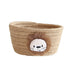 Cartoon Animals Hand Woven Storage Basket Kids Toys Organizer Laundry Baskets