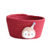Cartoon Animals Hand Woven Storage Basket Kids Toys Organizer Laundry Baskets