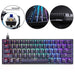 GK61 SK61 61 Key Mechanical Keyboard USB Wired LED Backlit Gaming Keyboard