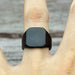 Simple Style Black Square Rings Classic Wedding Engagement Ring Jewelry