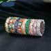 Fashion Luxury Multicolor Charm AAA Cubic Zirconia Wedding Rings Women Jewelry
