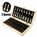 Wooden Chess Set Foldable Magnetic Large Board Portable Travel Board Game