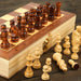 Wooden Chess Set Foldable Magnetic Large Board Portable Travel Board Game