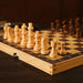 Wooden Chess Set Foldable Magnetic Large Board Portable Travel Board Game