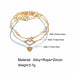 Bohemian Bracelet Set Women Shell Star Map Lotus Pineapple Heart Bracelet Jewelry