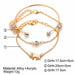Bohemian Bracelet Set Women Shell Star Map Lotus Pineapple Heart Bracelet Jewelry