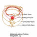 Bohemian Bracelet Set Women Shell Star Map Lotus Pineapple Heart Bracelet Jewelry