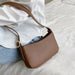 Cute Solid Color Small PU Leather Shoulder Bags Women Simple Purse Handbag