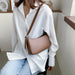 Cute Solid Color Small PU Leather Shoulder Bags Women Simple Purse Handbag
