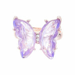 Butterfly Ring Fashion Temperament Sweet Romantic Women Crystal Jewelry