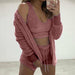 Sexy Fluffy Three Piece Plush Hooded Cardigan Coat+Shorts+Crop Top Women Casual Wear