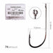 50pcs/ Box Long Shank Fishing Hook High Carbon Steel Sharp Barbed Fish Hook