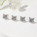 Fashion Crystal Cat Jewelry Set Cute Rainbow Cat Earrings Rings Necklace Girls Jewelry