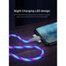 3 In1 Flow Luminous Lighting USB Cable 3 in 1 2in1 LED Micro USB Type C Charger Cable