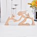 Wood Craft Figurine Desktop Table Ornament Carving Creative Home Office Decoration Pet sculpture