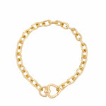 Hip Hop Alloy Necklace Bracelet Set Women Heart Necklace Creative Fashion Jewelry