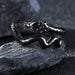 Men Women Punk Gothic Snake Dragon Silver Plated Rings Adjustable Vintage Jewelry