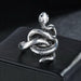 Men Women Punk Gothic Snake Dragon Silver Plated Rings Adjustable Vintage Jewelry