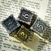 Cusdie Dagger Metal D & D Dice 7 PCs Polyhedral Dice Set Board Games